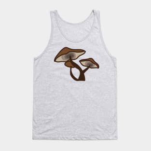 Brown Aesthetic Mushroom Tank Top